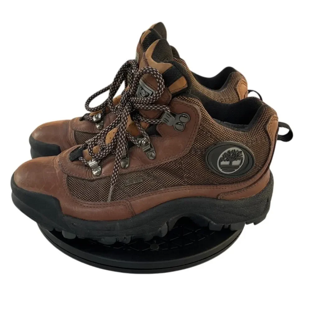 Mens Timberland Pro 68691 Leather Gorpcore Waterproof Hiking Boot SZ 8M Brown